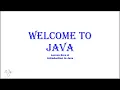 Welcome to Java - 0A
