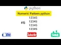 Numeric Pattern python programming series part - 6 Easy Learning Genius