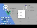 ion-badge reactive with ion-select