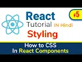 How to apply CSS to React Component What is React Styles React JS Tutorial for beginners