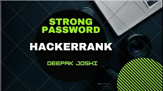 Strong Password HackerRank Problem Solving Solved completely in HINDI