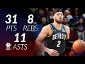 Cade Cunningham 31 pts 8 rebs 11 asts vs Heat season