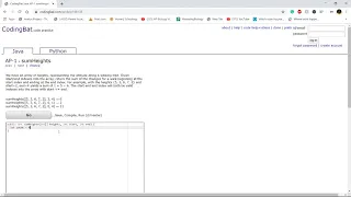 AP-1 sumHeights Java Tutorial Codingbat com