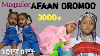 maqaalee ijoollee oromoo ammayyaa kan dubaraa fi dhiiraa 3000 afan oromo name 3000