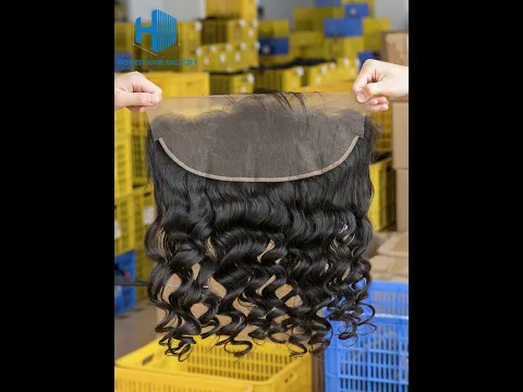 Wholesale 8-22Inch Loose wave Pre-plucked 13*5 Transparent  Lace Frontal Video