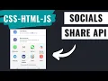 HTML JS Social Share button - Web Share API