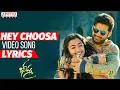 Lagu Hey Choosa Video Song With Lyrics| Bheeshma Movie | Nithiin, Rashmika| Mahati Swara Sagar