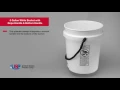 5 Gallon White Bucket with Rope Handle Bottom Handle U S PLASTIC CORPORATION