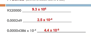 Metric Dimensional Analysis Scientific Notation