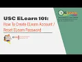 How to create ELearn account or reset ELearn password