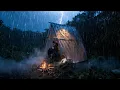 Lagu NGERIII‼️Berkemah Sendirian Saat Hujan Badai Petir //Bertahan di Hutan Hujan