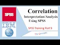 Correlation Interpretation and Analysis in SPSS Lesson 8