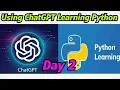 Learning python ChatGPT Day 2 using chatGPT Learning python tamil bk Bharathi Thasan