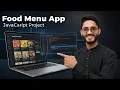 Food Menu App Using HTML CSS JavaScript Fetch API Async Await Real World Project
