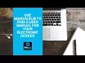 How To Use Manualslib to find a user manual for your electronic devices
