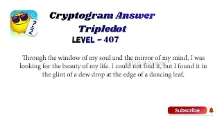 Cryptogram Tripledot Level 401 to 410 Answers Cryptogram Tripledot Answer Go Answer