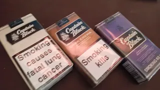 سجائر كابتن بلاك مستوردة بطعم النعناع والتفاح والعنب            دندنها