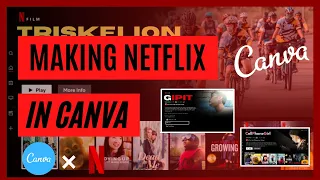 How to make Netflix Design themed template in CANVA 2021 No need Canva Pro ENGLISH