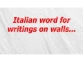 Italian word for writings on walls CodyCross Crossword Answer
