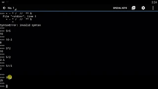 Qpython tutorial - 5 Basic operators