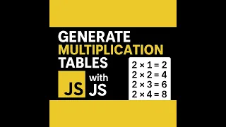08a JavaScript Nested Loops Generate Multiplication Tables Dynamically