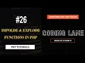 Implode Explode Functions In PHP Array Functions In PHP - Coding Lane