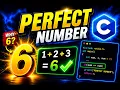 Perfect Number in C Why 6 is a Perfect Number Step-by-Step Explanation