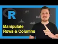 Row Column Operations Using dplyr in R Select mutate rename arrange slice filter count