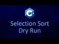 Selection Sort Dry Run
