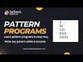 Numbers Pattern Pattern Programs FullStack Edutech
