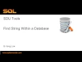 SDU Tools 12 Find String Within a Database