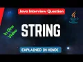 String in Java Explained in Hindi Important Interview questions
