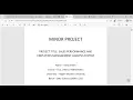 Major and Minor Project Showcase Advertising Data Analysis SQL Queries