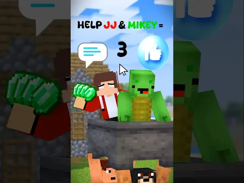 HELP JJ & Mikey ESCAPE the CANNIBAL VILLAGE! 💣🔥 Minecraft Animation MAIZEN #shorts