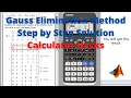 Gauss Elimination Method Step by Step Solution Calculator Hacks Casio fx-991 EX
