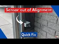 Garage Door safety sensors out of Alignment Easy fix
