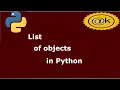 list of objects in python