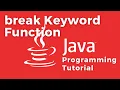 Understanding the effect of break keyword in a switch case structure - Java programming tutorial