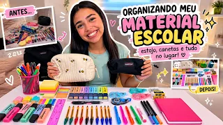 ORGANIZANDO MEU MATERIAL ESCOLAR ✨ estojo, canetas e tudo no lugar!