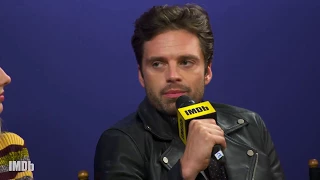 Margot Robbie Sebastian Stan Allison Janney Discuss Tonya Harding Controversy IMDb EXCLUSIVE