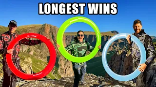 How Far Will Our GIANT Frisbees Fly?