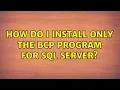 How do I install ONLY the bcp program for SQL Server