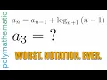 A Most Unfair Test Question Combining Sequence Notation and Log Notation in the Same Problem