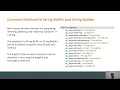 String Buffer and String Builder