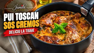 Pui toscan in sos cremos, reteta rapida si delicioasa