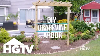 Garden Love DIY Grapevine Arbor HGTV