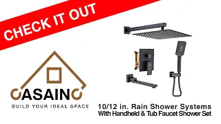 Rain Shower System with Handheld And Tub Faucet Set CASA INC