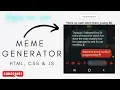 Meme Generator HTML CSS JS