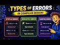 Types of Errors in Compiler Design Lexical Syntactic Semantic Runtime Errors Explained