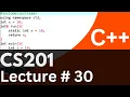 CS201 Short Lecture 30 VU Short Lectures CS201 Short Lectures M Taimoor Ameen